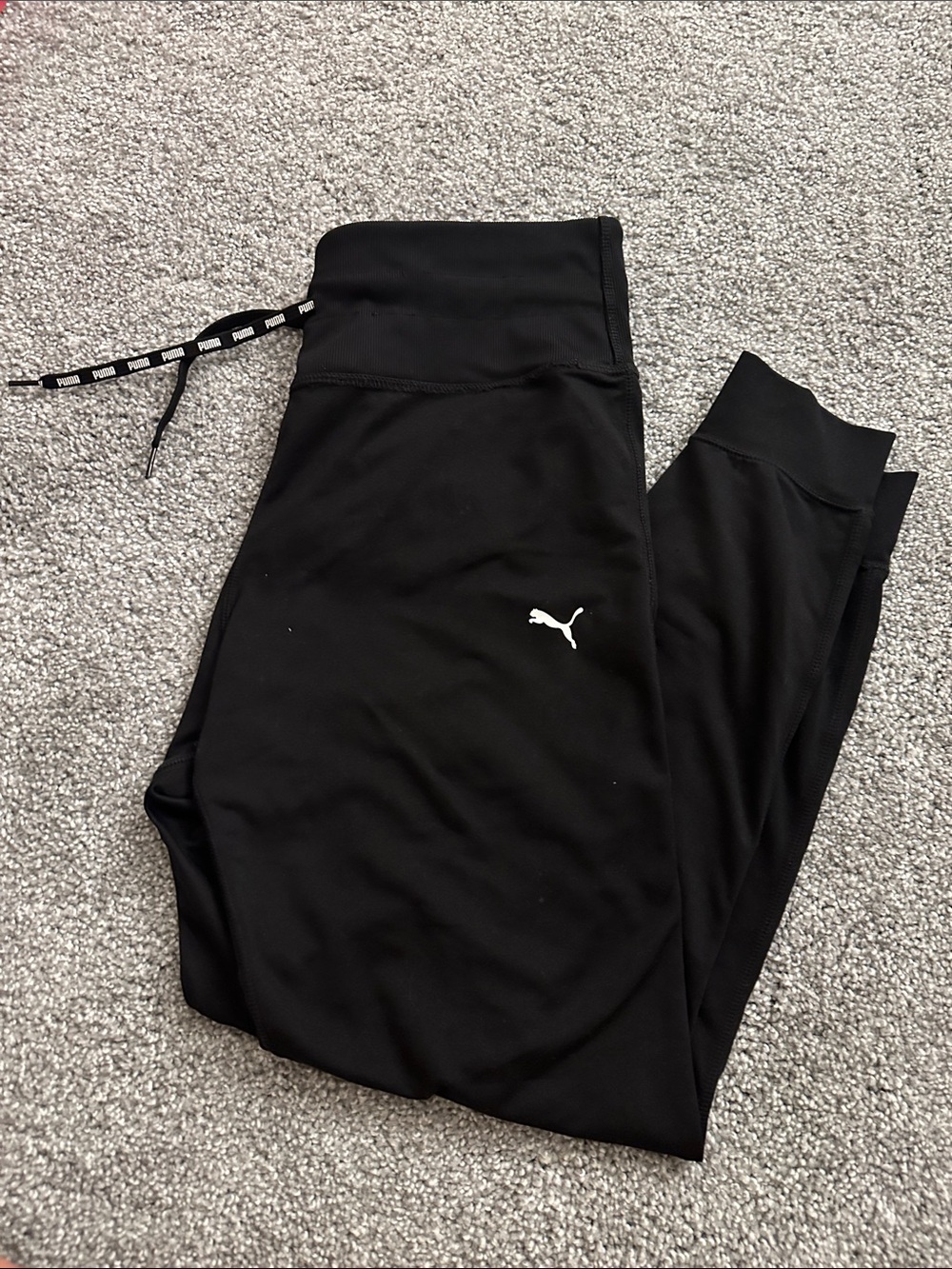 Puma woman Black Leggings with White Logo
